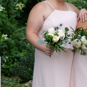 Blush bridesmaid dress